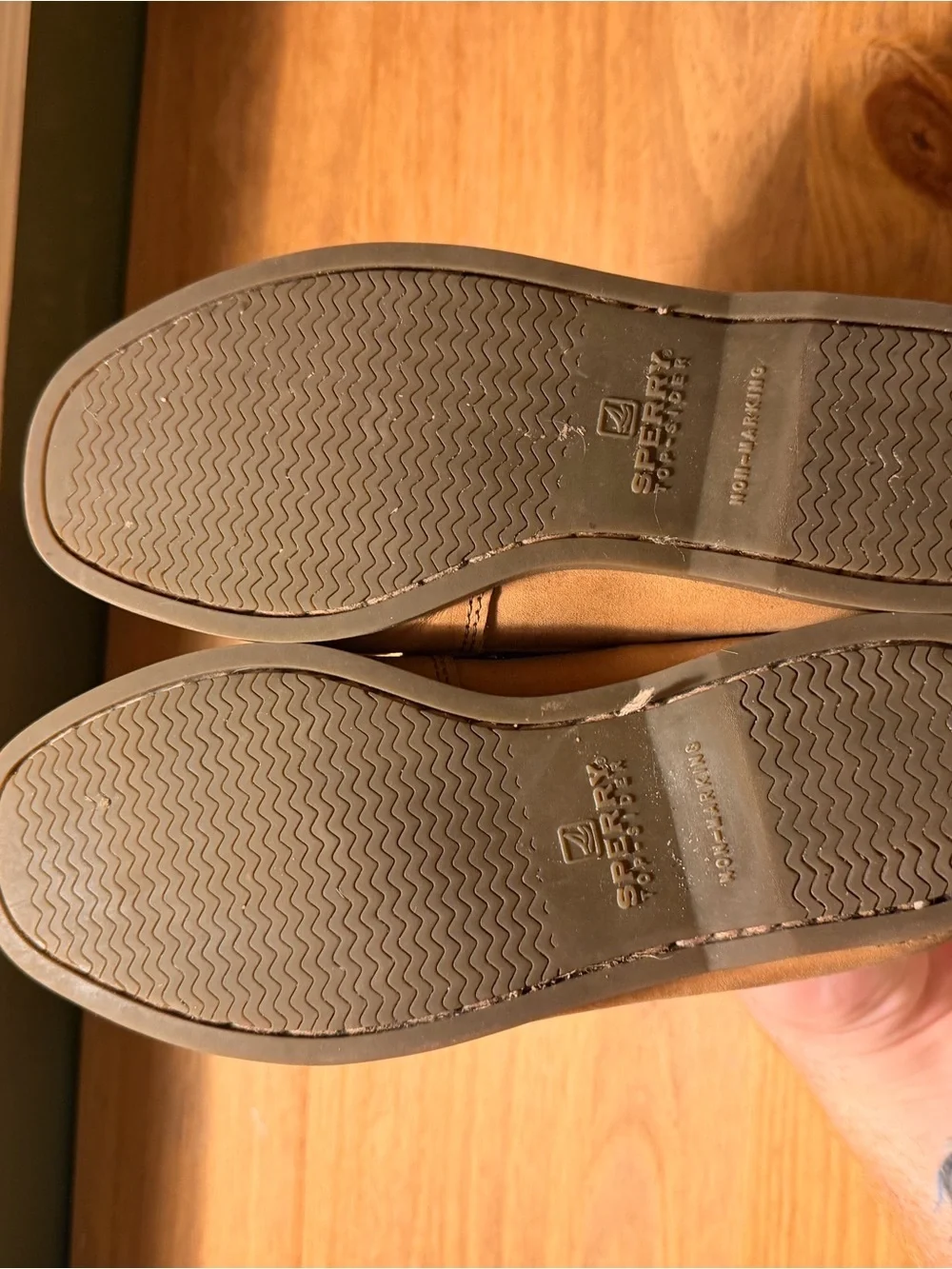 Sperry Brown Leather Boat Shoes with Rawhide Laces